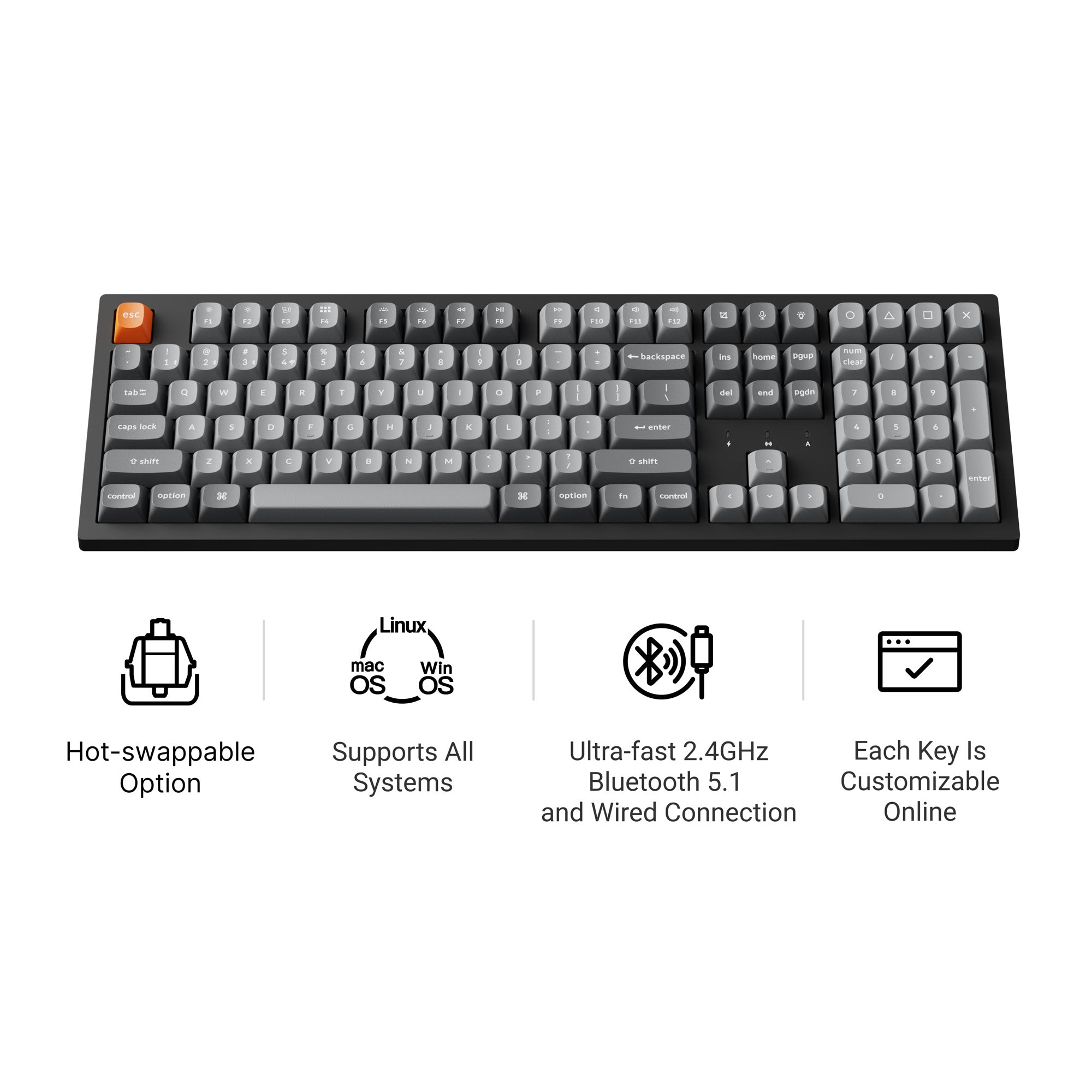 Keychron K10 Max QMK Wireless Mechanical Keyboard – Keychron Japan