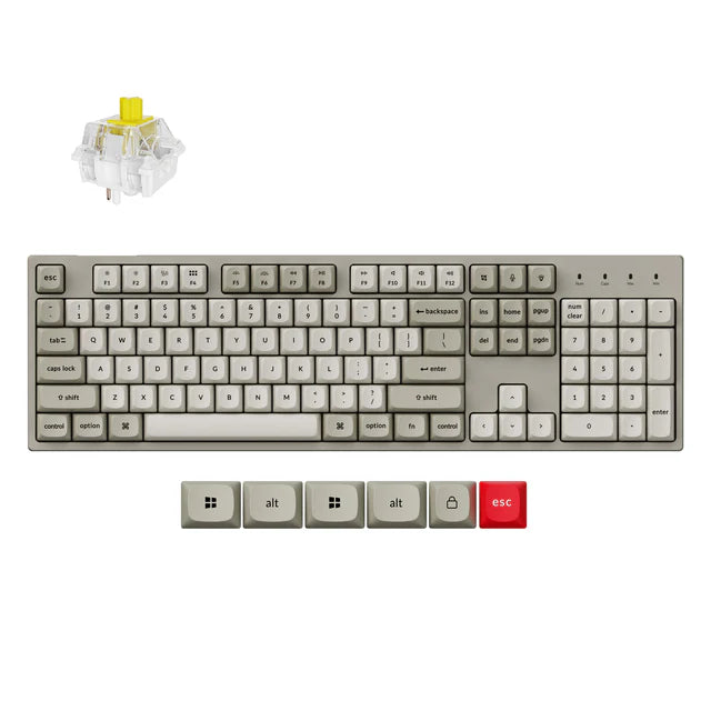 Keychron C2 Pro 8K QMK 有線カスタムメカニカルキーボード(US ANSI 配列)