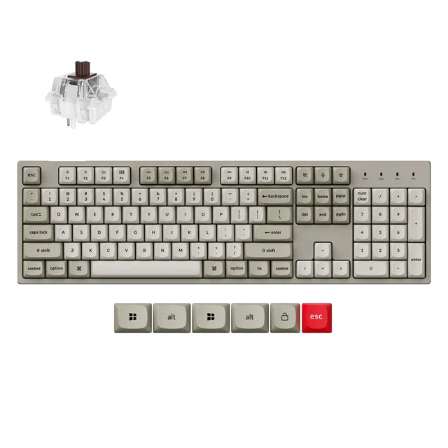 Keychron C2 Pro 8K QMK 有線カスタムメカニカルキーボード(US ANSI 配列)
