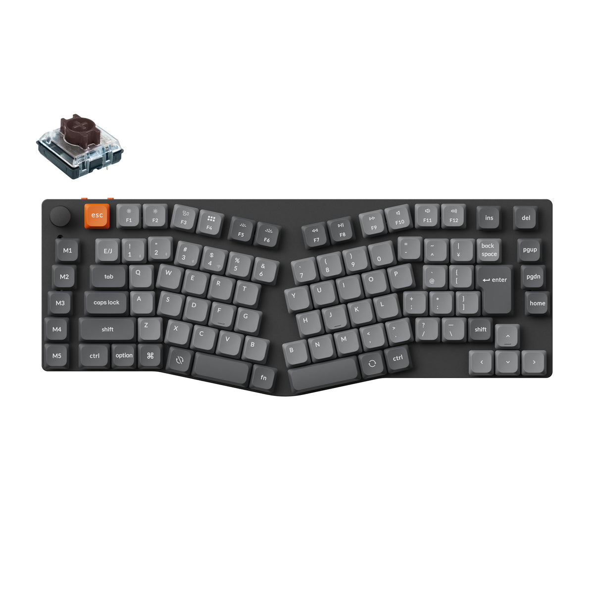 Keychron K15 Max (Aliceレイアウト) QMK ワイヤレスカスタム メカニカルキーボード 日本語配列