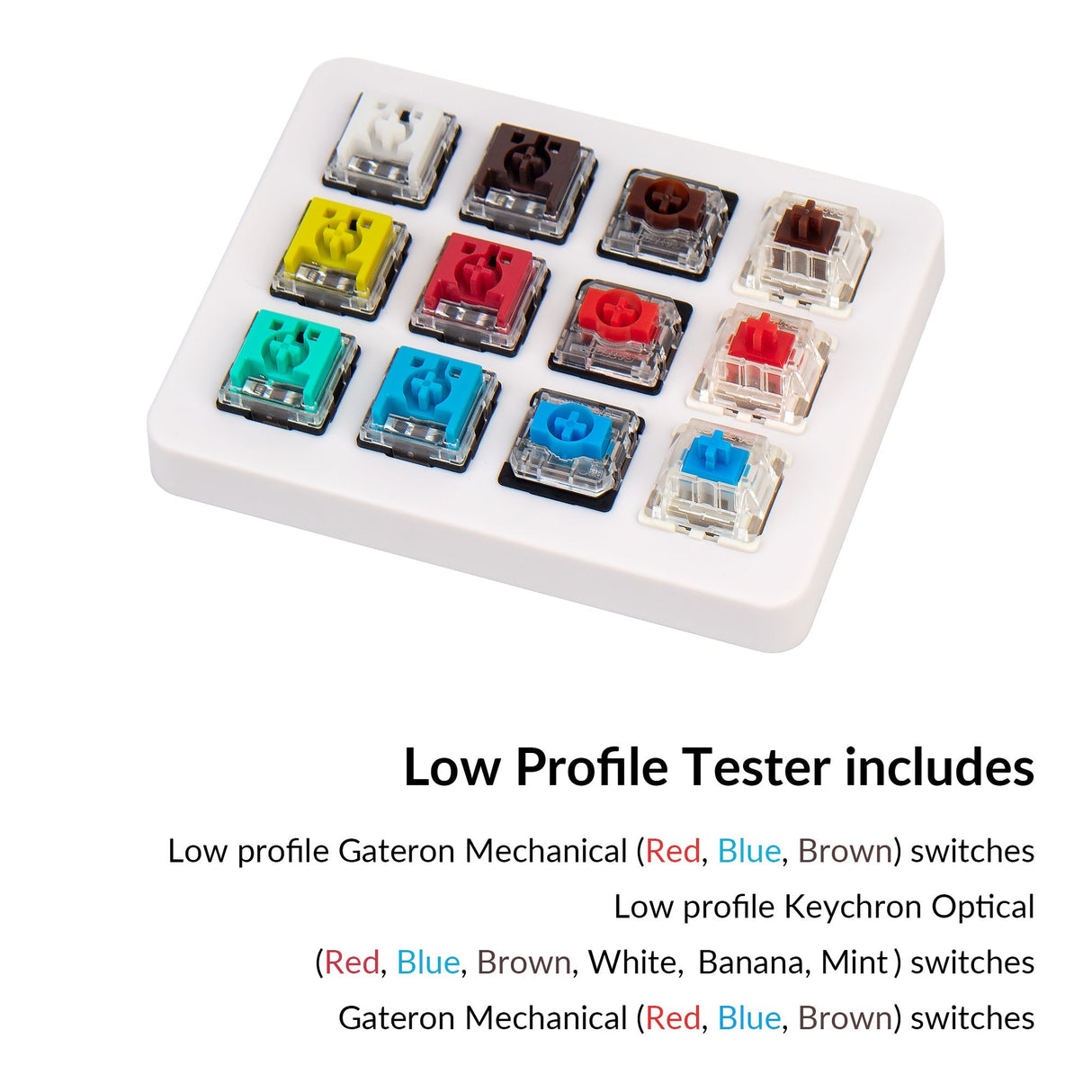 ロープロファイル Keychron 光学式スイッチセット - 87 Pcs