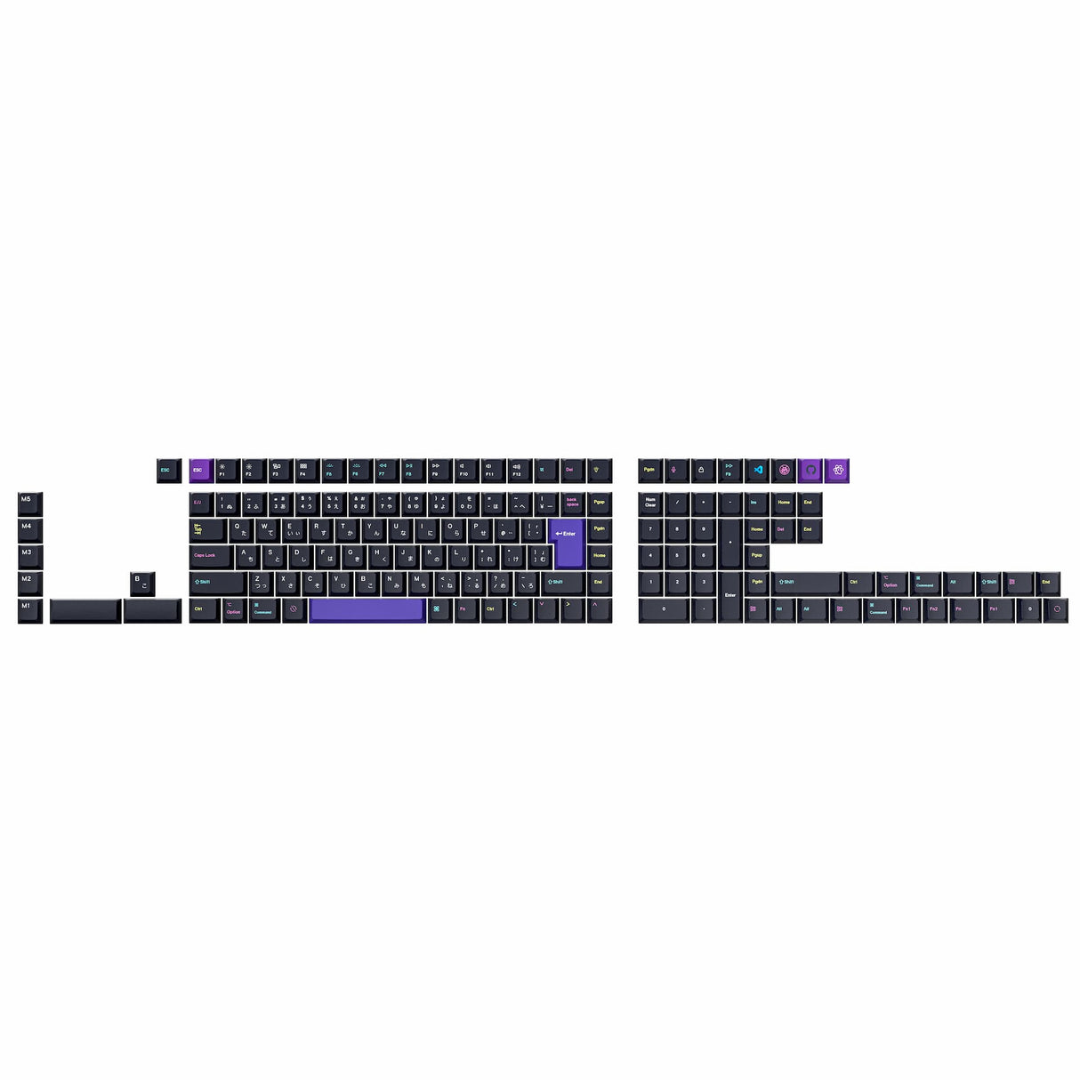 JIS ｜ISO Cherryプロファイル 昇華印刷PBTキーキャップフルセット - Developer