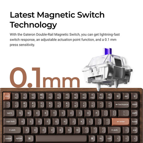 Keychron K2 HE 無線磁気スイッチカスタムキーボード  オールウッド スペシャルエディション