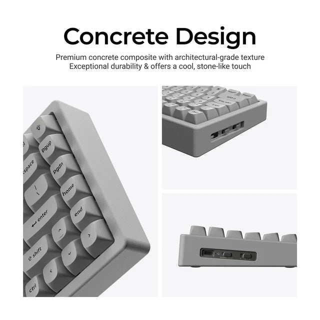 Keychron K2 HE ワイヤレス磁気スイッチカスタムキーボード - コンクリートエディション