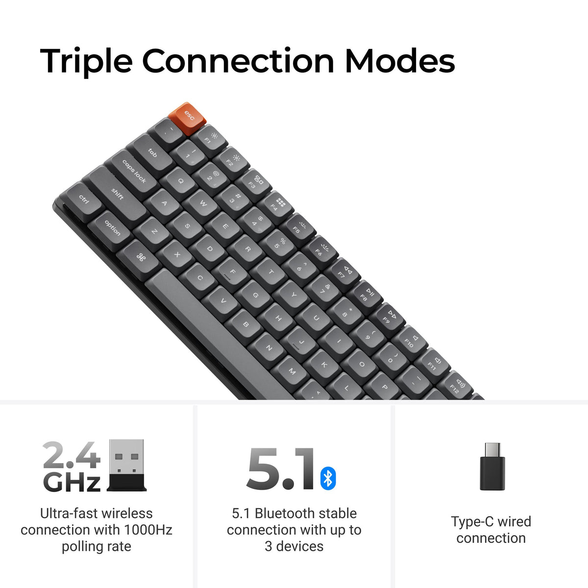 Keychron K3 Max Triple Connection Modes