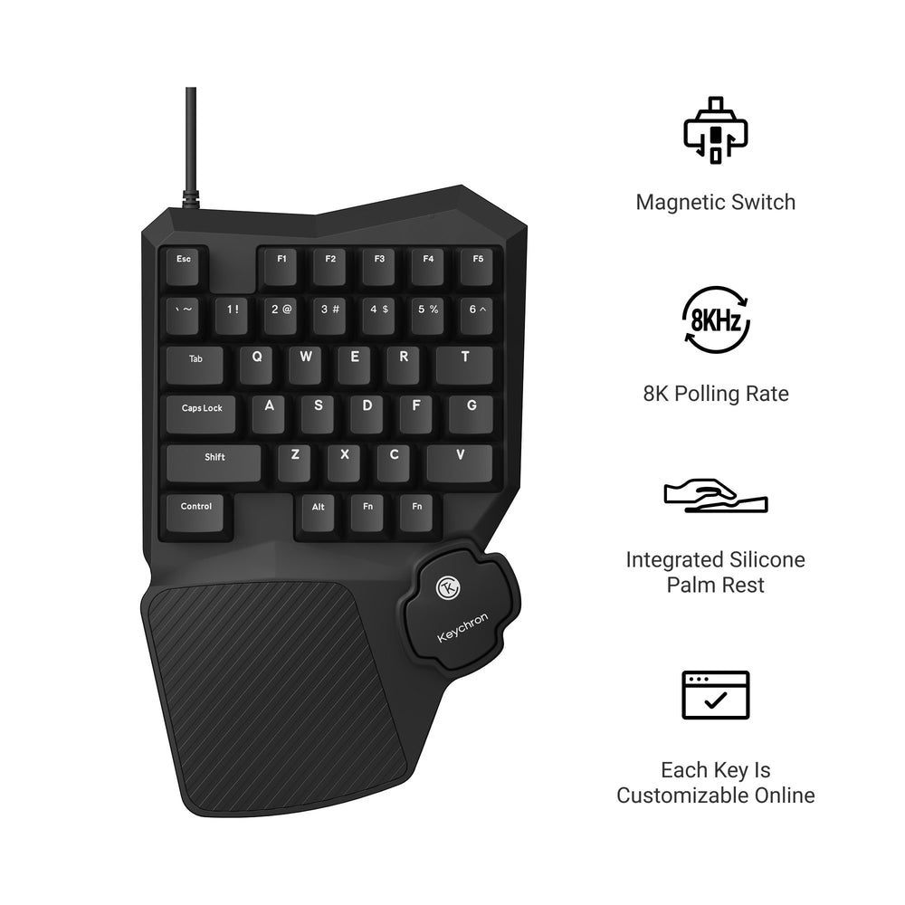 Keychron C0 HE 有線 左手デバイス 磁気スイッチ ゲーミングキーボード