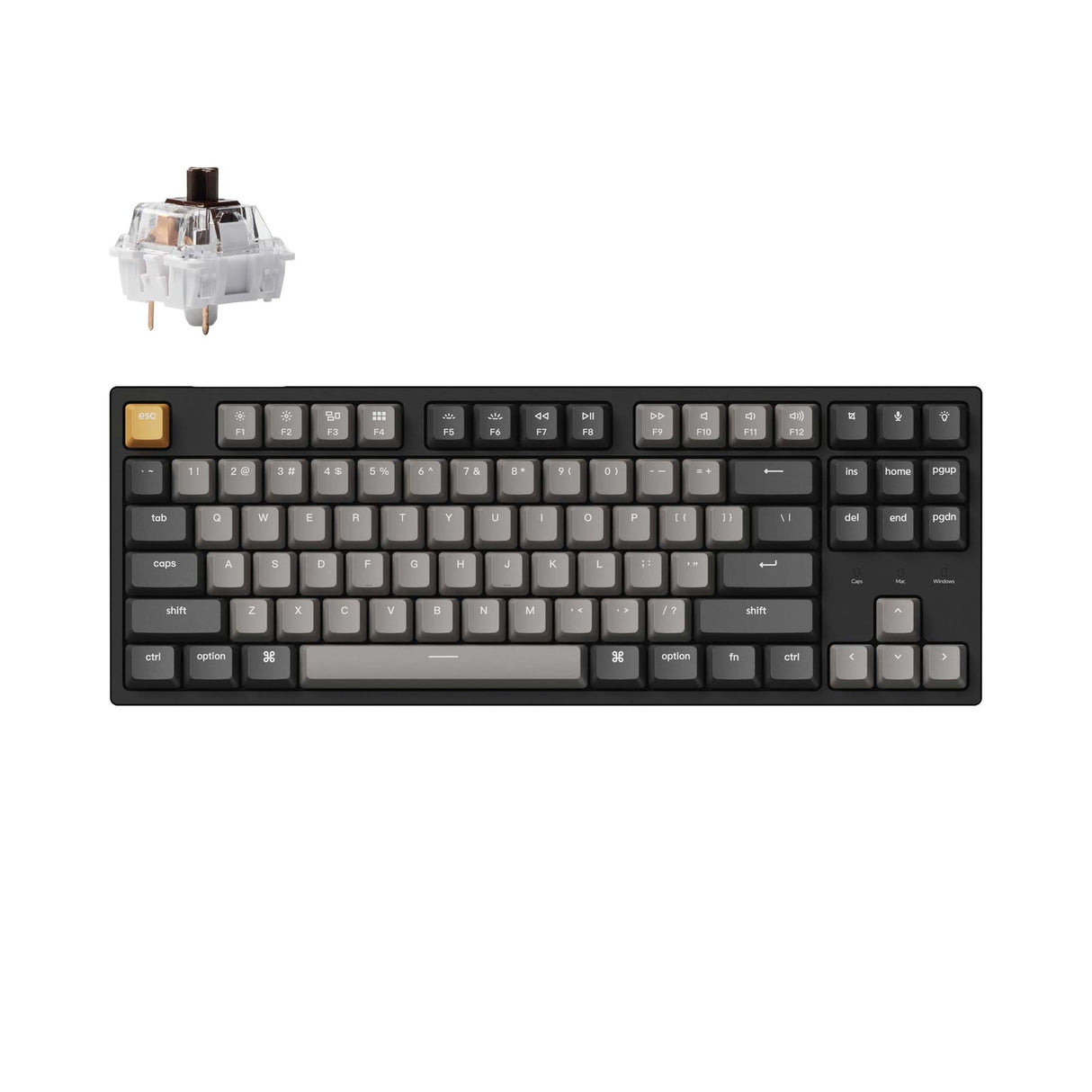 Keychron C1 Pro QMK/VIA 有線メカニカルキーボード（US ANSI 配列）