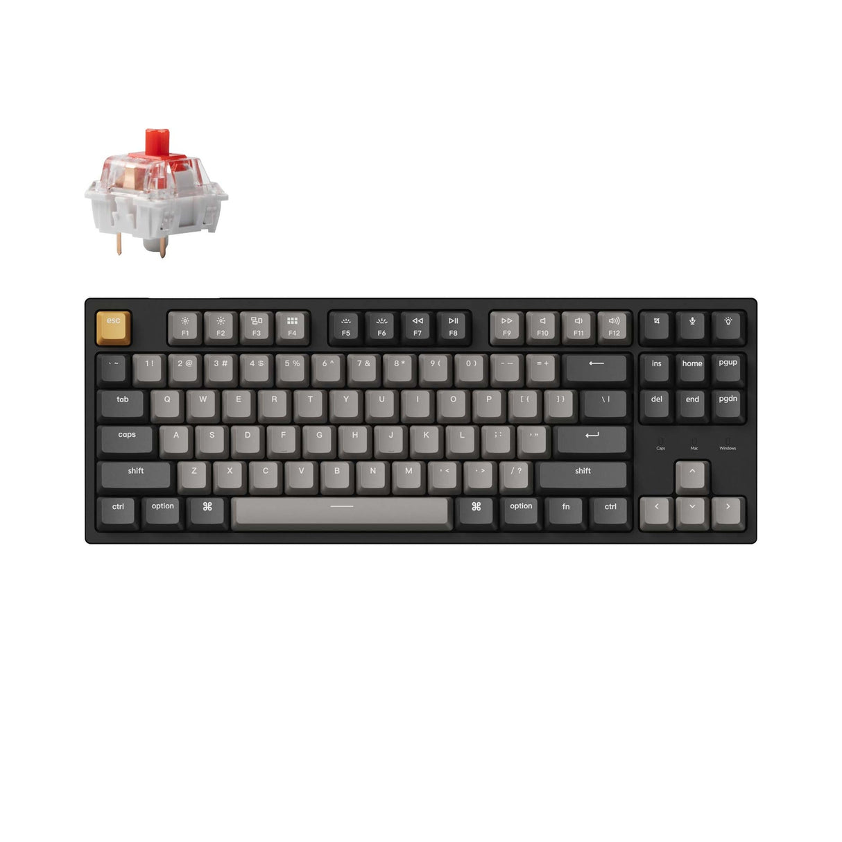 Keychron C1 Pro QMK/VIA 有線メカニカルキーボード（US ANSI 配列）