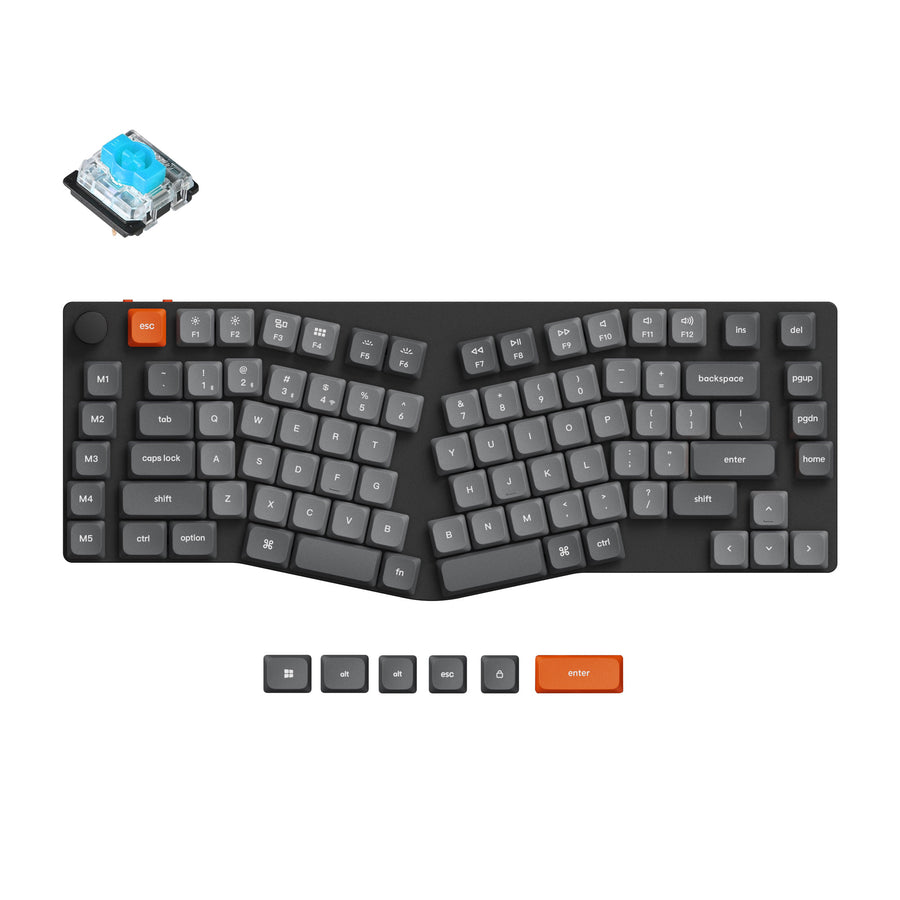 Keychron K15 Max (Aliceレイアウト) QMK ワイヤレスカスタム メカニカルキーボード