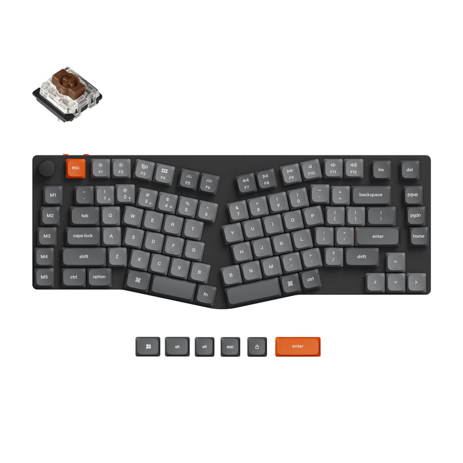 Keychron K15 Max (Aliceレイアウト) QMK ワイヤレスカスタム メカニカルキーボード
