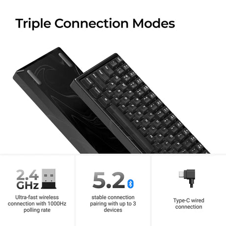 Keychron K2 HE ワイヤレス磁気スイッチカスタムキーボード - レジンエディション