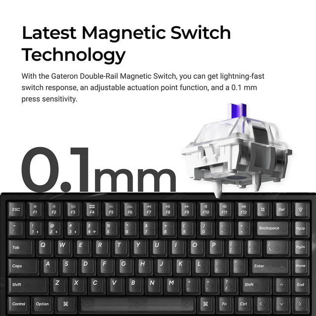Keychron K2 HE ワイヤレス磁気スイッチカスタムキーボード - レジンエディション