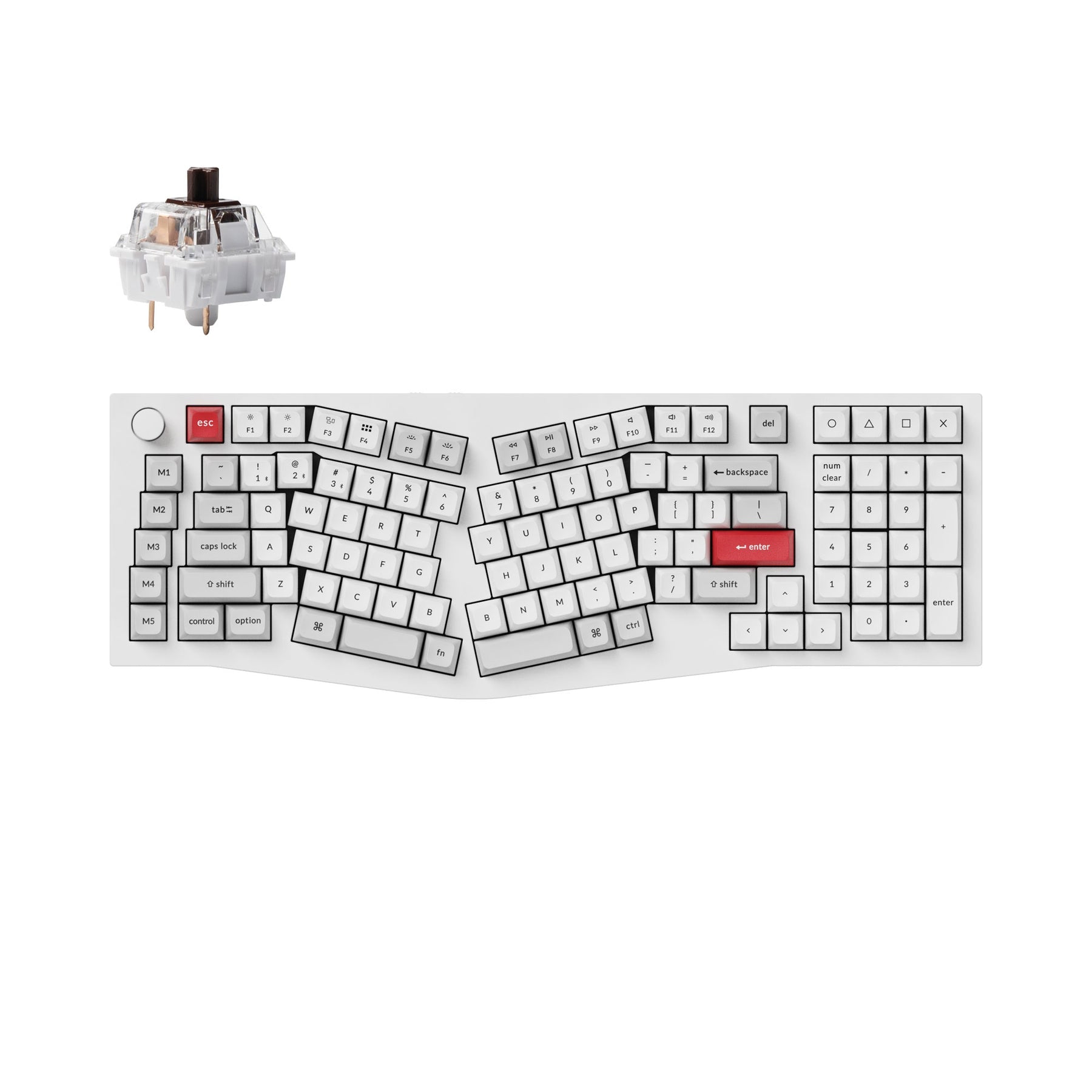 Keychron Q13 Pro (Alice レイアウト) QMK/VIA ワイヤレス カスタム メカニカル キーボード（US ANSI 配列）