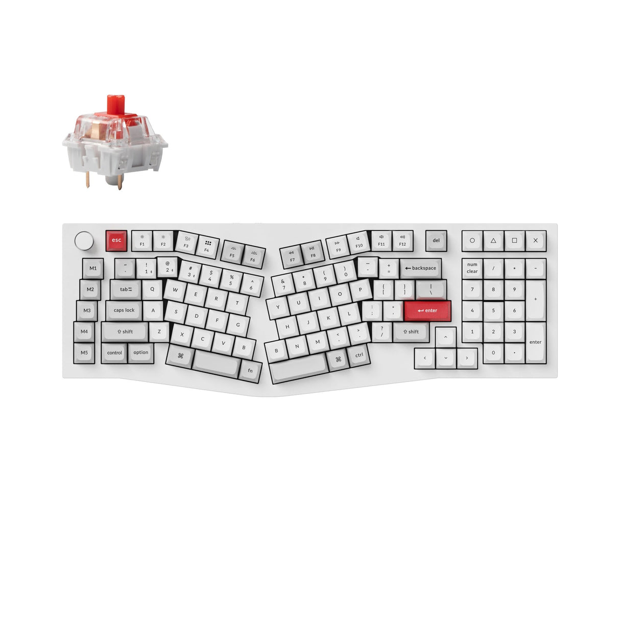 Keychron Q13 Pro (Alice レイアウト) QMK/VIA ワイヤレス カスタム メカニカル キーボード（US ANSI 配列）