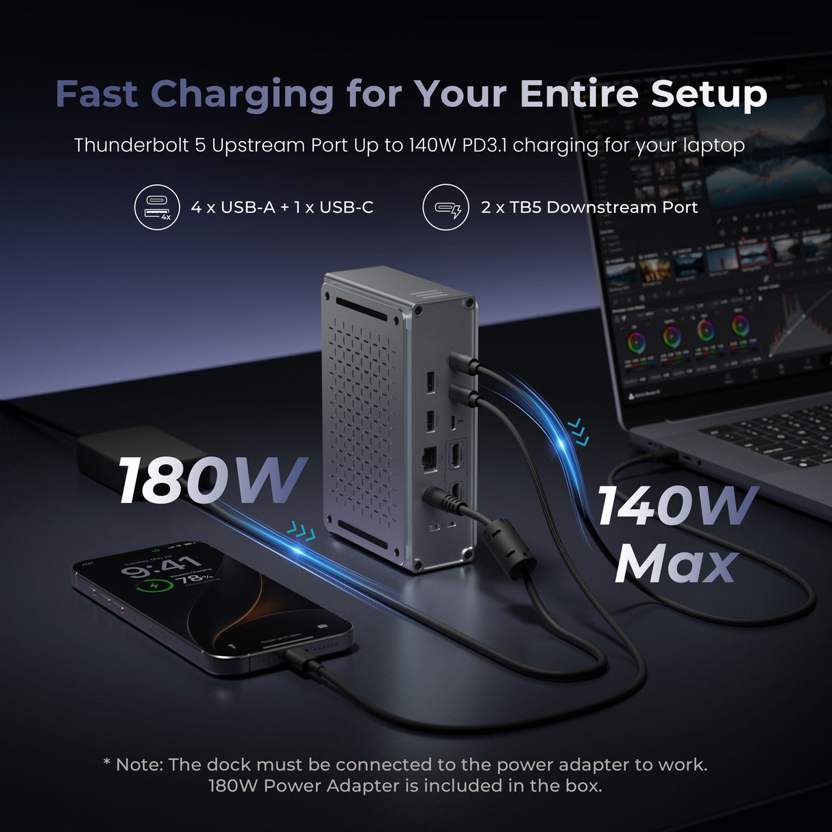 Keychron-Thunderbolt-5-Dock-_14-in-1_-Fast-Charging
