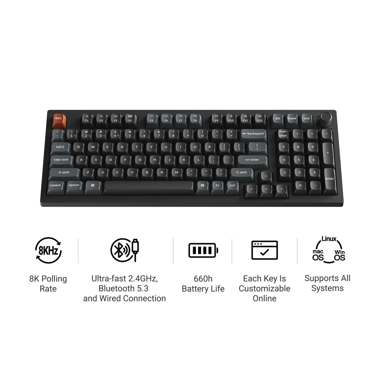 Keychron V5 Ultra 8K ワイヤレスカスタムメカニカルキーボード
