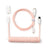 Keychron custom coiled aviator USB Type-C cable 8K version with straight connector for keyboards Light Pink color