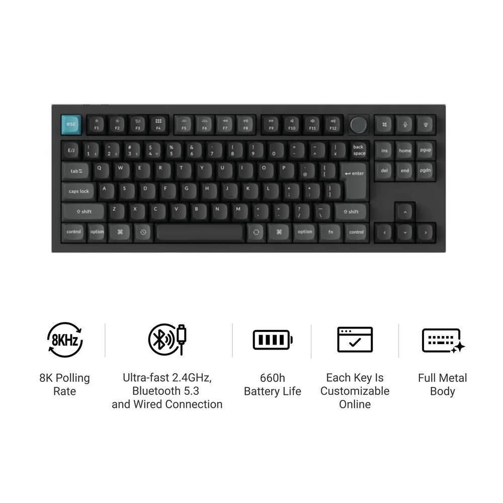 Keychron K8 テンキーレス ワイヤレス メカニカル キーボード