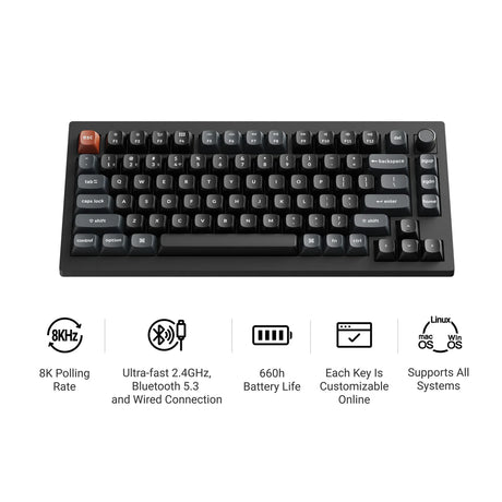 Keychron V1 Ultra 8K ワイヤレスカスタムメカニカルキーボード