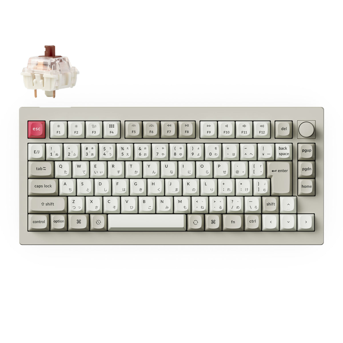 Keychron V1 Max QMK/VIA ワイヤレス カスタム メカニカルキーボード(75%| 日本語配列)