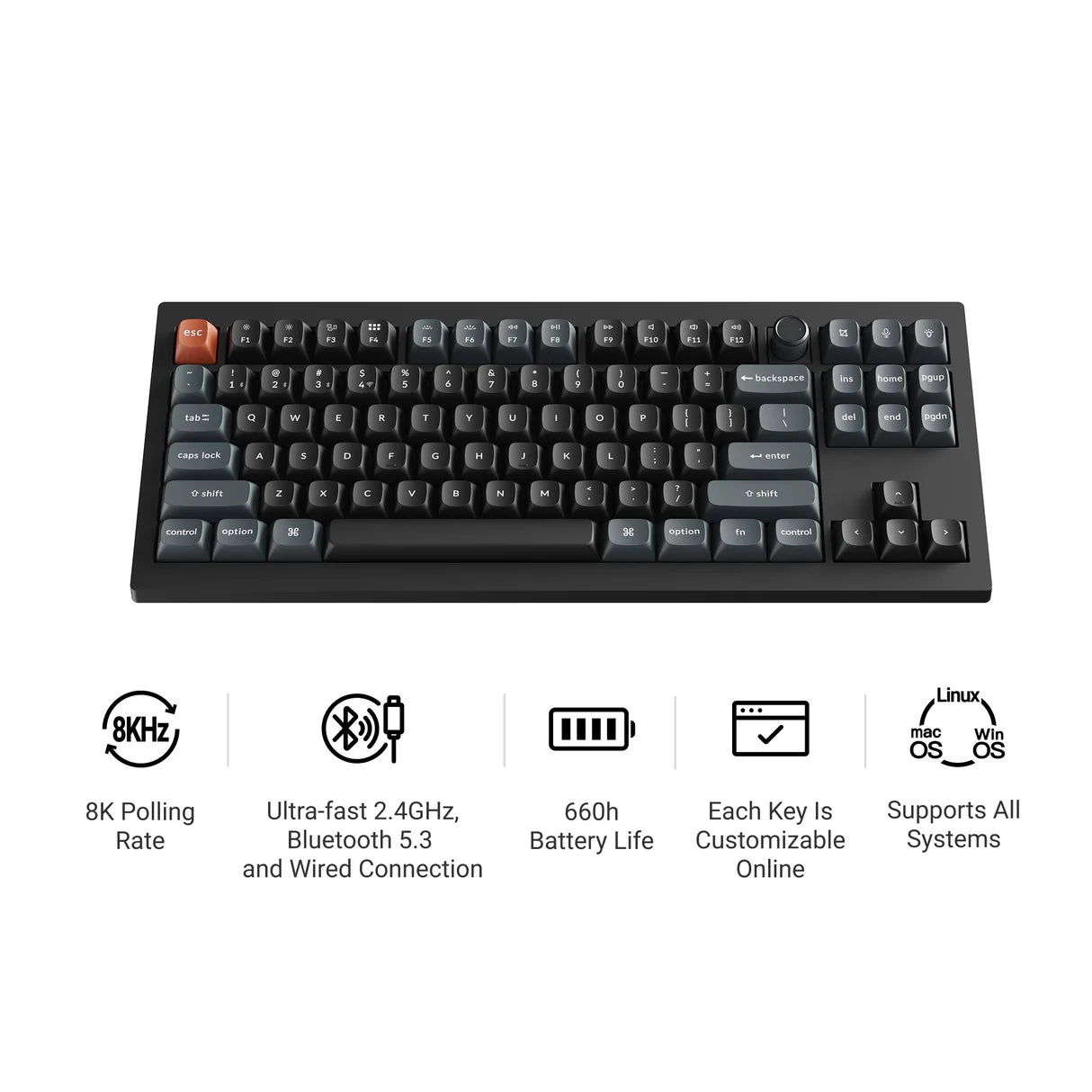 Keychron V3 Ultra 8K ワイヤレスカスタムメカニカルキーボード