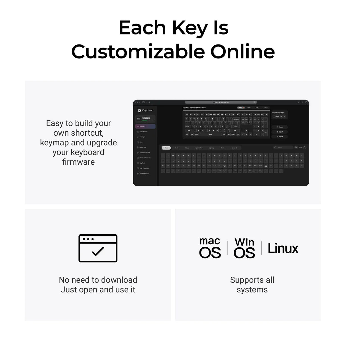 Keychron V6 Ultra 8K ワイヤレスカスタムメカニカルキーボード
