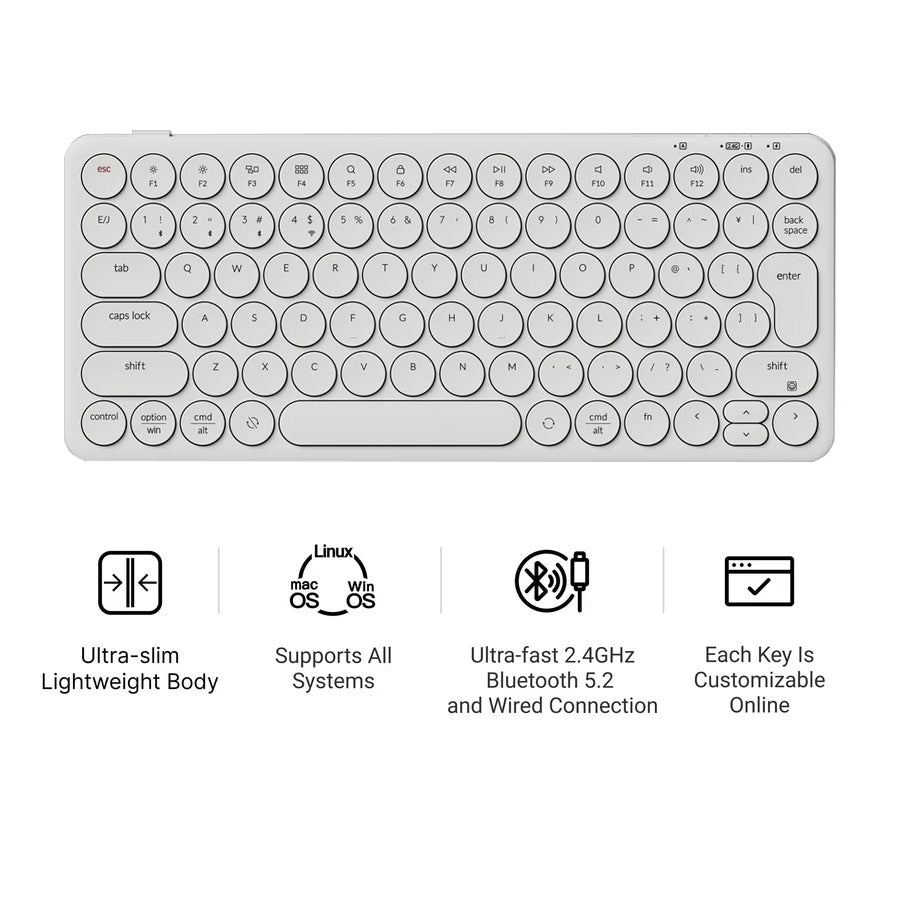 Keychron B3 Pro ウルトラスリム ワイヤレスキーボード 日本語配列（かな刻印なし）