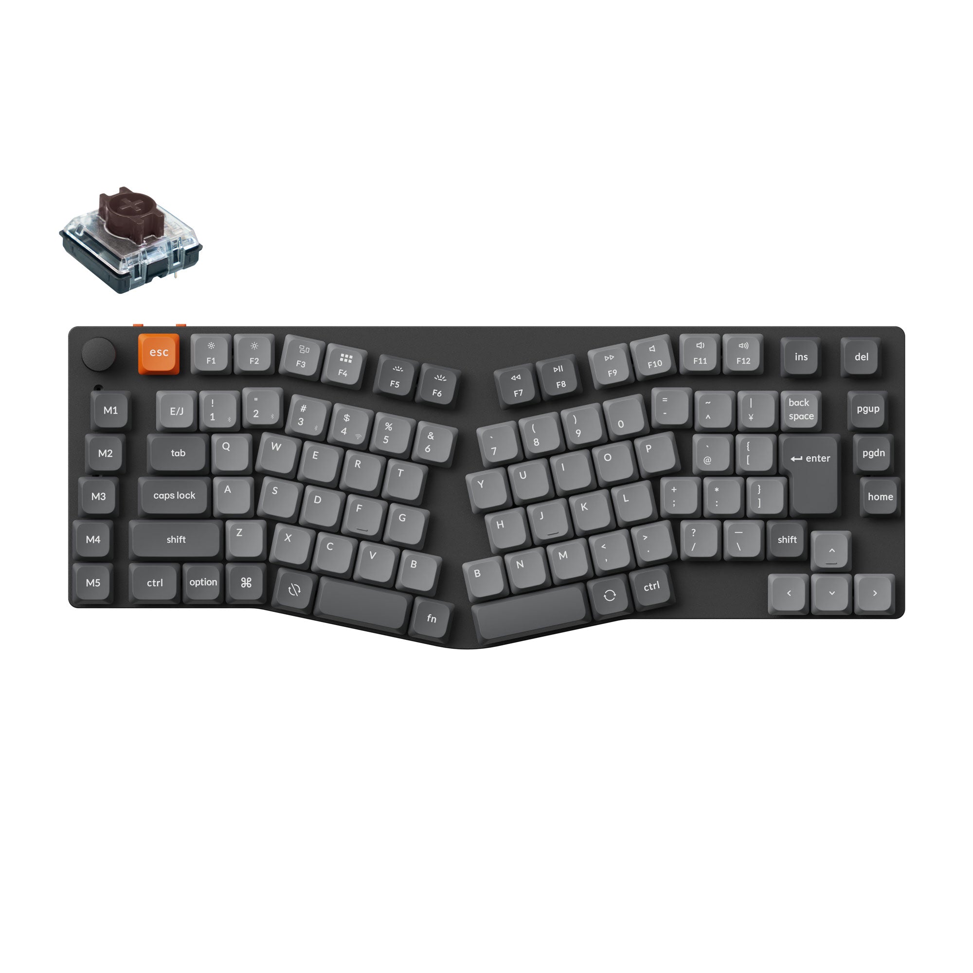 Keychron K15 Max (Aliceレイアウト) QMK ワイヤレスカスタム メカニカルキーボード 日本語配列