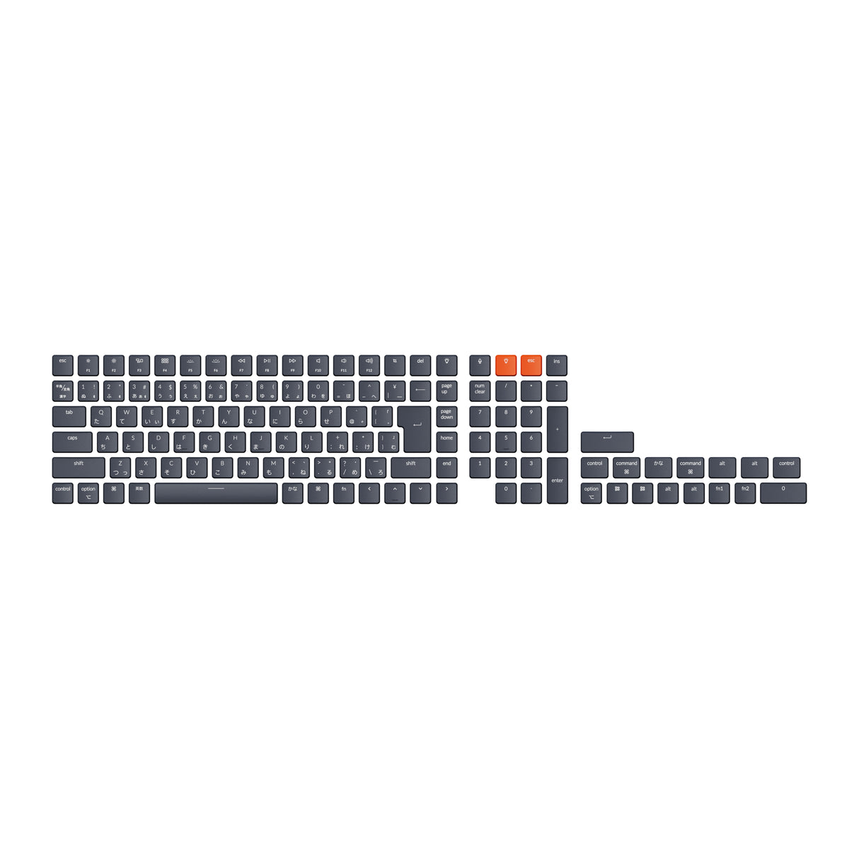 Keychron JIS 配列 ロープロファイル ABS フルセット キーキャップ