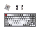 Keychron-Q1-QMK-75-Custom-Mechanical-Keyboard-Knob-Grey-Gateron-Phantom-Silver
