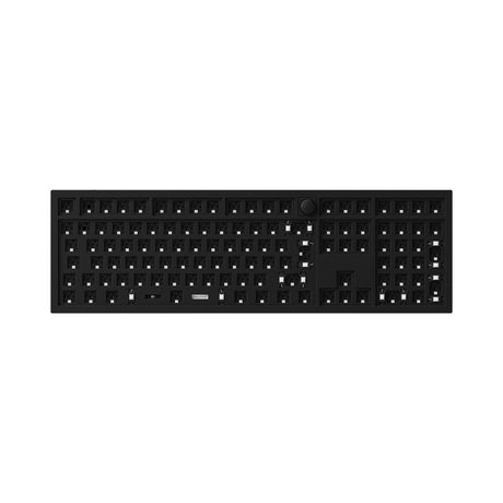 Keychron Q6 QMK/VIA custom mechanical keyboard knob version full size aluminum for Mac Windows Linux barebone black frame