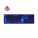 Keychron Q6 QMK/VIA custom mechanical keyboard full size aluminum for Mac Windows Linux fully assembled blue frame with Gateron G Pro switch red